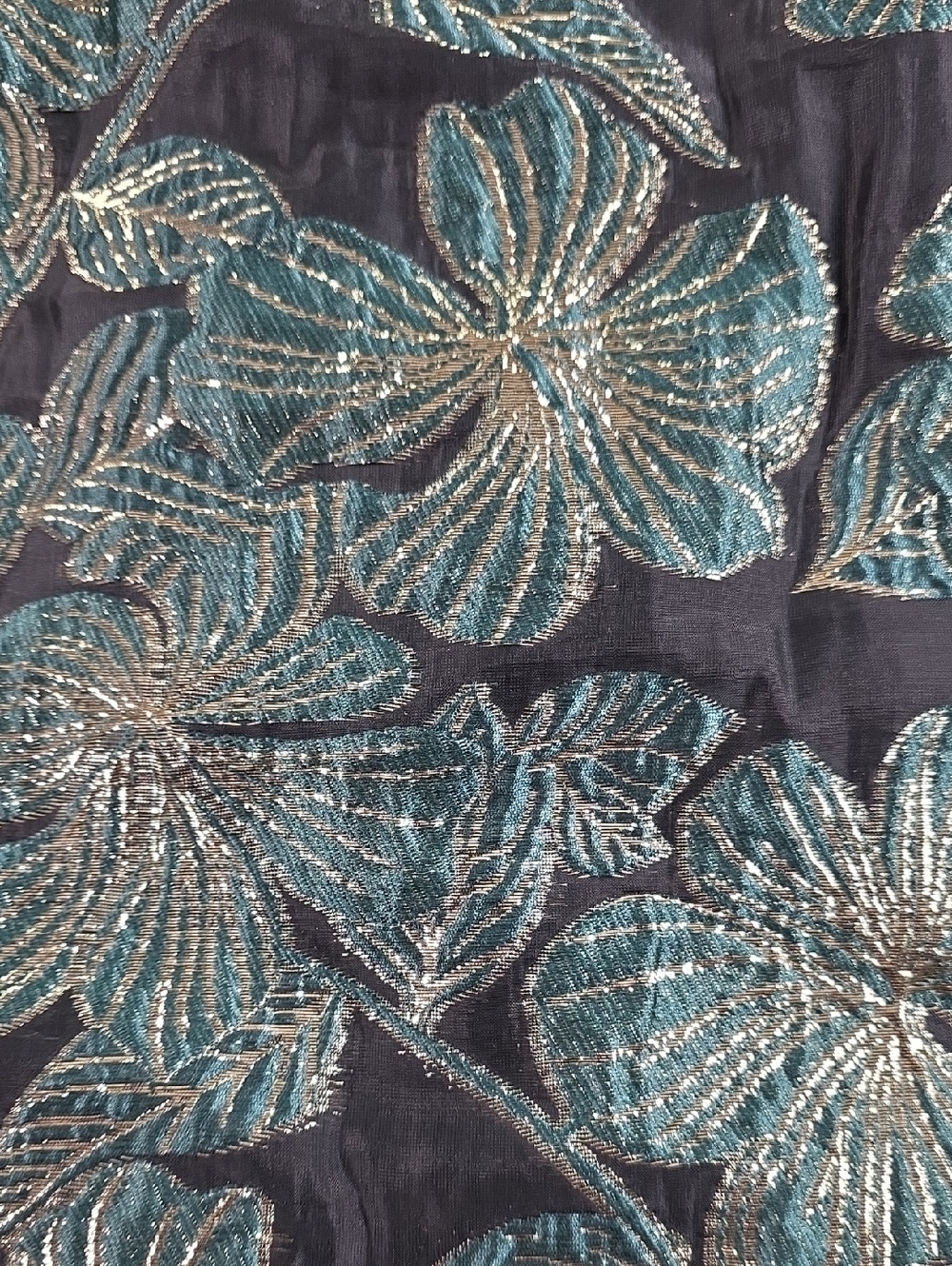 Lilly Pulitzer Black & Green Floral Metallic Cocktail Dress SIZE 8 - Picture 7 of 10